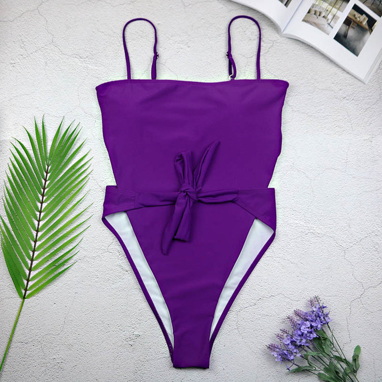 One piece Halter Push-up swimwear