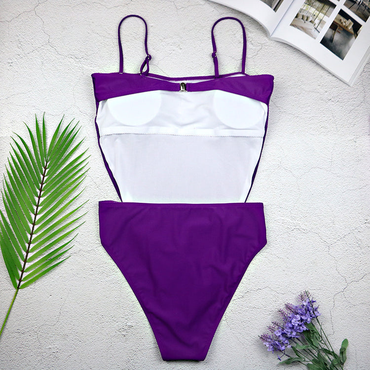 One piece Halter Push-up swimwear